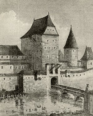 gotické hradby s Rožnovskou branou a Bílou věží