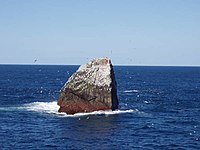 A rock in the sea