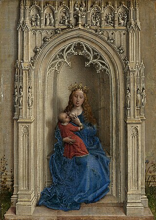 <i>Virgin and Child Enthroned</i> c. 1433 painting attributed to Rogier van der Weyden