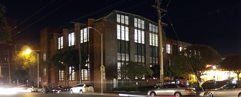 File:Roosevelt Middle School in San Francisco at night in 2012.jpg