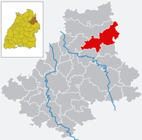 Poziția Rot am See pe harta districtului Schwäbisch Hall