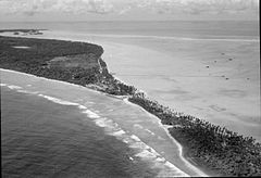 RAF camp on Addu Atoll established in 1944 as a base for flying boats operating in the Indian Ocean