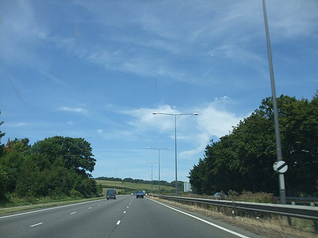 The A23 near Patcham, East Sussex.