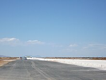 The runway under construction, March 2010