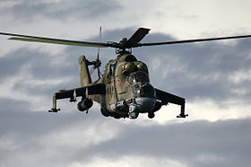 Un Mil Mi-24, semblable à l'hélicoptère abattu