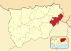 Расположение муниципалитета Сантьяго-Понтонес на карте провинции