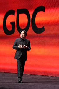 Satoru Iwata at the Game Developers Conference 2011