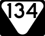 State Route 134 marker