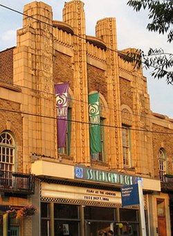 The Sedgwick Theater in Mount Airy, a 1920s Art Deco movie theatre