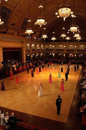 A photo taken of the 2007 British Sequence Championships, held in the Empress ballroom, Winter Gardens, Blackpool. Sequence festival.jpg