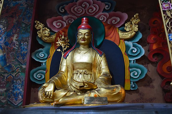 Śāntarakṣita, a.k.a. "Khenchen Bodhisattva", at Guru Lhakhang Monastery, Bouddhanath