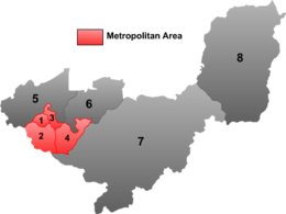 District de Lingdong - Carte