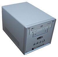 Shuttle SN41G2 (non-standard form factor). This series typically contains a custom-size motherboard and power supply, while CPU, memory and drives (2 HDD can be fitted) must be purchased separately. Graphics is usually added via PCI-Express expansion card (double width supported) but processor graphics, if present, is accessible. Processor cooling evolved from relying on the cooler that is sold with CPU till recently offered highly custom laptop-style heat sinks. Shuttle SN41G2.jpg