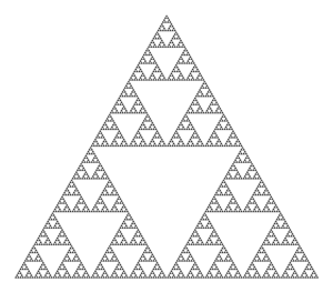 Sierpinski-Dreieck mit Rekursionstiefe 7