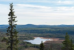 Skiljesjön - vy från Siberget i Gammtrattens naturreservat.