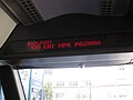 English: Solaris Tramino interior - information board. The tram was presented during the 130th anniversary of public transport in Poznań. Polski: Wnętrze Solarisa Tramino - tablica informacyjna. Tramwaj był pokazany podczas obchodów 130-lecia komunikacji miejskiej w Poznaniu.