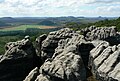 Čeština: Stříbrné stěny v národním parku České Švýcarsko, nedaleko Hřenska v okrese Děčín English: Stříbrné stěny in national park Bohemian Switzerland, near Hřensko in Děčín District