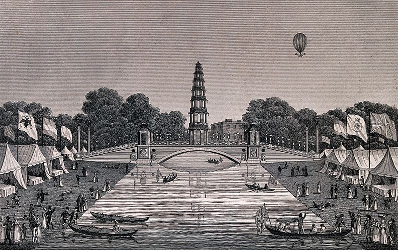 File:St. James's Park; people boating on the lake which has marqu Wellcome V0040911.jpg