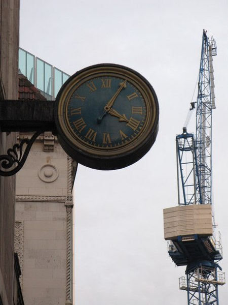 File:St. Margaret, Lothbury - clock - geograph.org.uk - 1128067.jpg