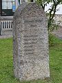 English: Stone nearby the Heinrich Werner house in Kirchohmfeld, Thuringia, Germany