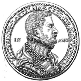 Portrait medal of Michel de Castelnau, Sieur de la Mauvissière, by Steven van Herwijck, 1565