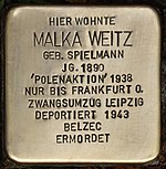 Pedra de tropeço para Malka Weitz (Kiel) .jpg