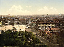 Place Saint-Isaac à la fin du XIXe siècle (vue depuis la cathédrale Saint-Isaac.