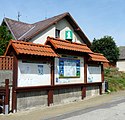 Čeština: Informační tabule ve vsi Světví na Novohradsku, okres České Budějovice, Jihočeský kraj. English: Information board in the village of Světví, České Budějovice District, South Bohemian Region, Czech Republic.