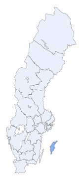 موقعیت شهرستان گوتلاند در سوئد