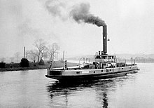 A new Kalang, in England 1926, possibly on her builder's trials, before her journey to Sydney under her own steam Sydney ferry KALANG undergoing builders trials.jpg