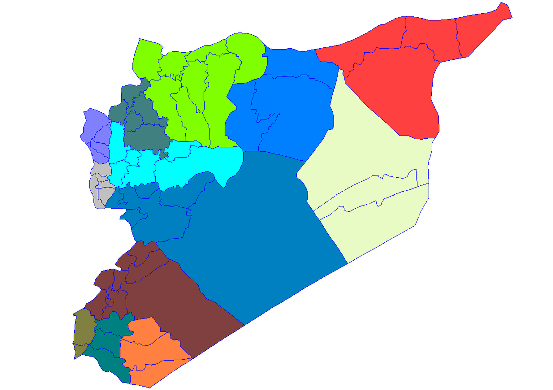 Districten van Syrië