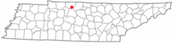 Location of Greenbrier, Tennessee