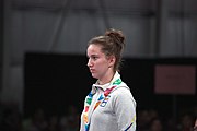 Deutsch: Tischtennis bei den Olympischen Jugend-Sommerspielen 2018: Tag 4, 10. Oktober 2018, Mädchen-Einzel, Siegerehrung - Gold: Yingsha Sun (CHN), Silber: Miu Hirano (JPN), Bronze:Andreea Dragoman (ROU)); Medaillen überreicht durch IOC-Mitglied Ching-kuo Wu (TPE), Maskottchen überreicht durch ITTF-Vize-Präsident Masahiro Maehara (JPN) English: Fencing at the 2018 Summer Youth Olympics at 10 October 2018 – Girls' single medail ceremony – Gold: Yingsha Sun (CHN), Silber: Miu Hirano (JPN), Bronze:Andreea Dragoman (ROU)); Medal presenter: IOC member Ching-kuo Wu (TPE), Mascot presenter: Vice-President Executive of the ITTF Masahiro Maehara (JPN)