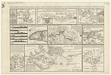 1778 - Tableau hidrographique qui contient le détail maritime des principaux ports qui se trouvent représentés dans la carte de la Manche (Jean de Beaurain).