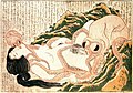 Image 16The Dream of the Fisherman's Wife, an erotic woodcut made circa 1820 by Hokusai.