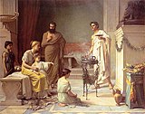 아이스쿨라피우스 신전에 데려간 아픈 아이 (A Sick Child brought into the Temple of Aesculapius) 1877년