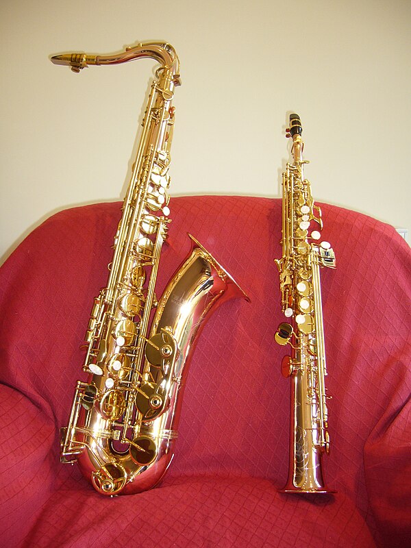 Tenor and soprano saxophones