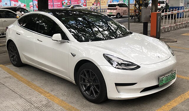 Tesla Model 3 made by Tesla's Gigafactory Shanghai