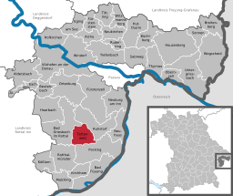 Läget för Tettenweis i Landkreis Passau