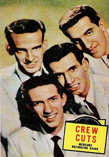 The group in 1957: Pat (left), Rudi (top right), Johnny (center), and Ray (bottom)
