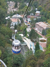 Bordjomi depuis le téléphérique.