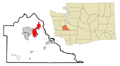 Thurston County Washington Incorporated ja Unincorporated alueet Lacey Highlighted.svg
