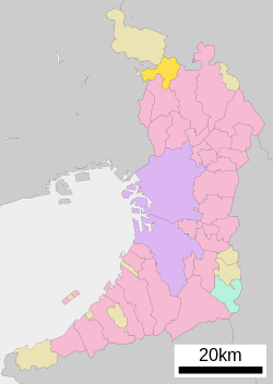 موقعیت تویونو، اوساکا در استان اوساکا