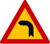 Dangerous curve to left