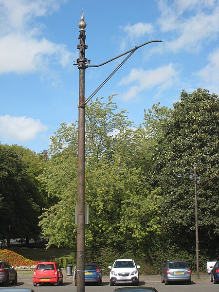 Redundant tram pylons in Roundhay