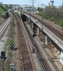 Überwerfungsbauwerk zwischen Fellbach und Waiblingen, seit 1981