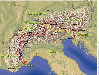 Via Alpina Network of alpine hiking trails