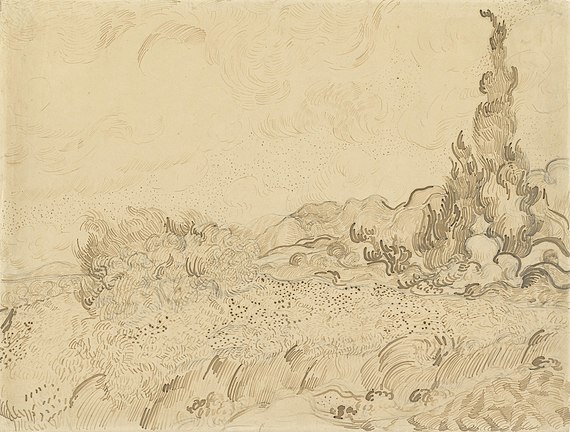 Reed-pen drawing, held by the Van Gogh Museum in Amsterdam (F1538)