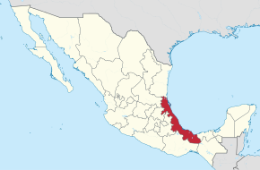 Poziția localității Statul Veracruz
