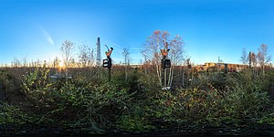 Verlassene Schienen 360° Ansicht